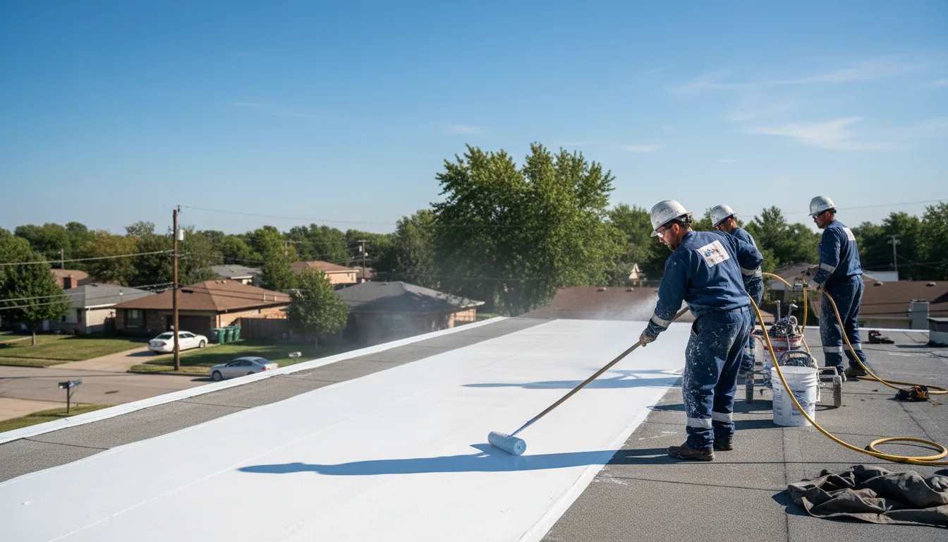 Commercial roof coating in Halls, TN near me